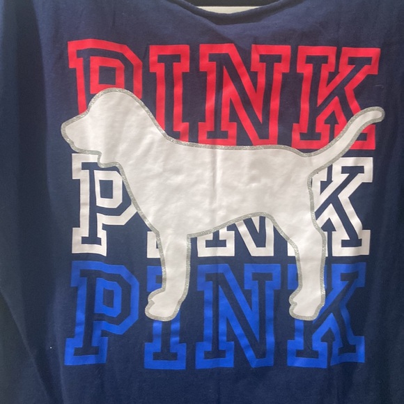 PINK Victoria's Secret 4th of July Americana 🇺🇸 oversized small top - Picture 3 of 10